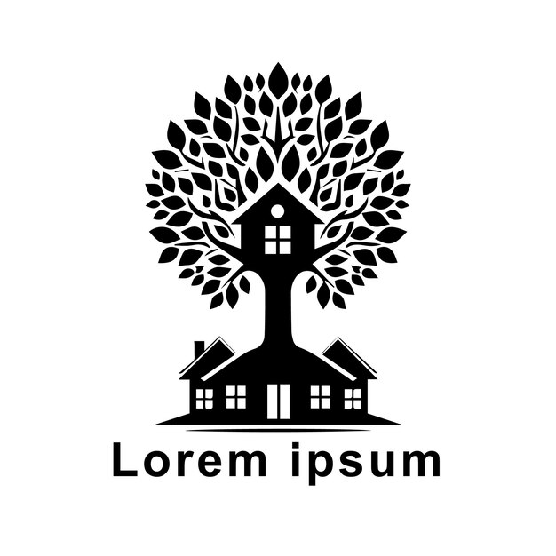 diseño de logotipo de bienes raíces vectorial