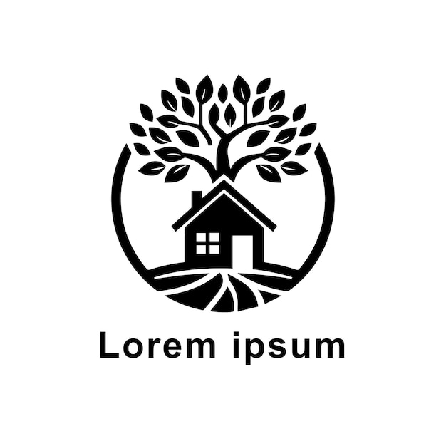 diseño de logotipo de bienes raíces vectorial