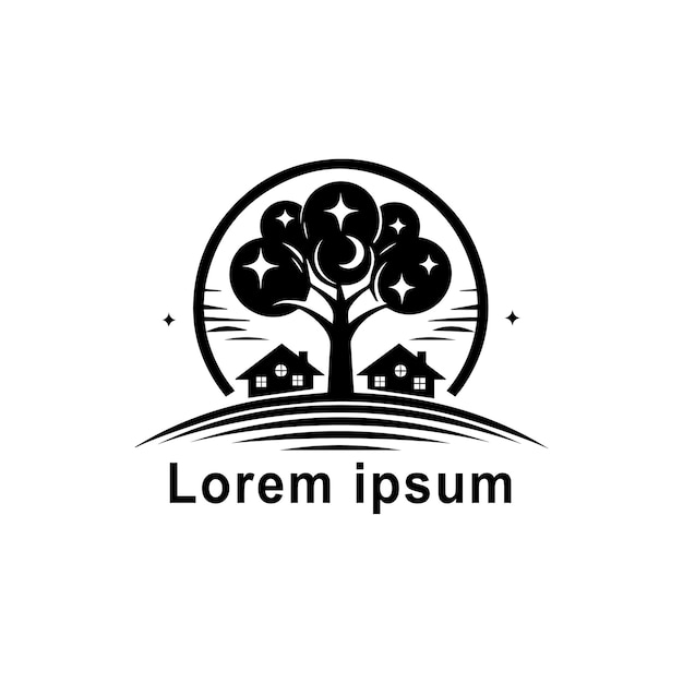 diseño de logotipo de bienes raíces vectorial