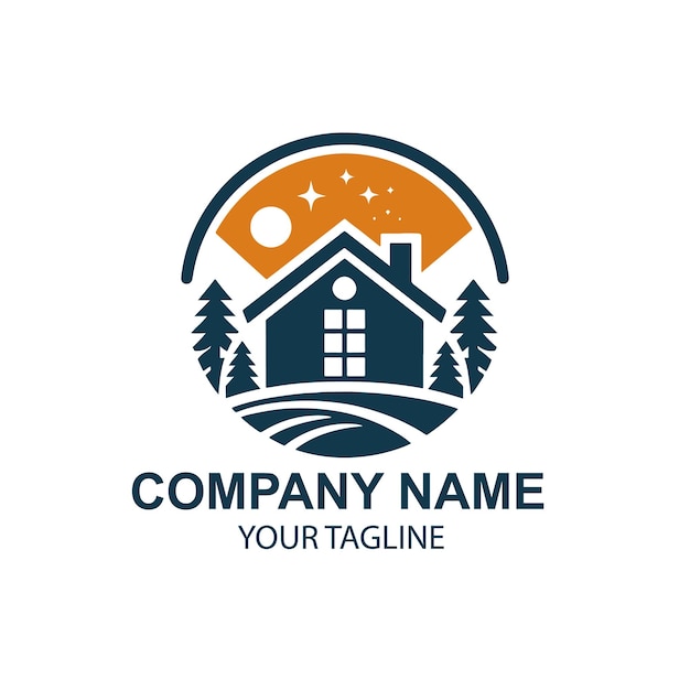 diseño de logotipo de bienes raíces vectorial