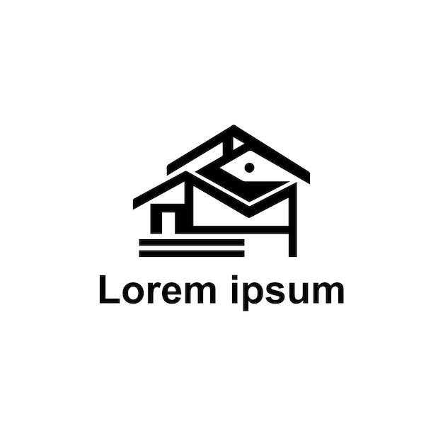 diseño de logotipo de bienes raíces vectorial