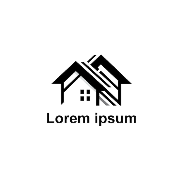 diseño de logotipo de bienes raíces vectorial