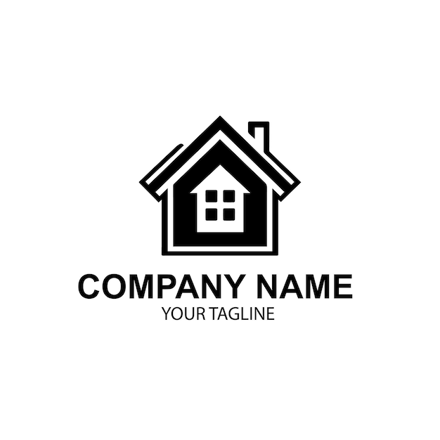 diseño de logotipo de bienes raíces vectorial