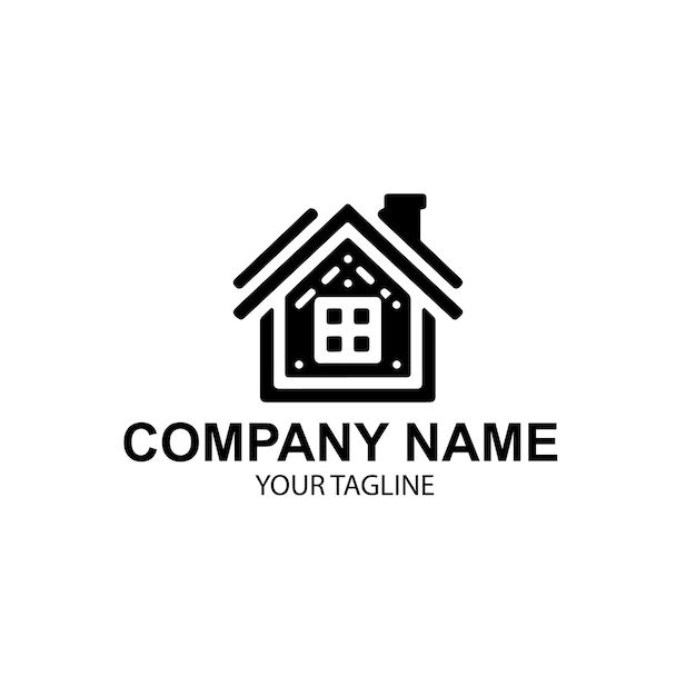 diseño de logotipo de bienes raíces vectorial
