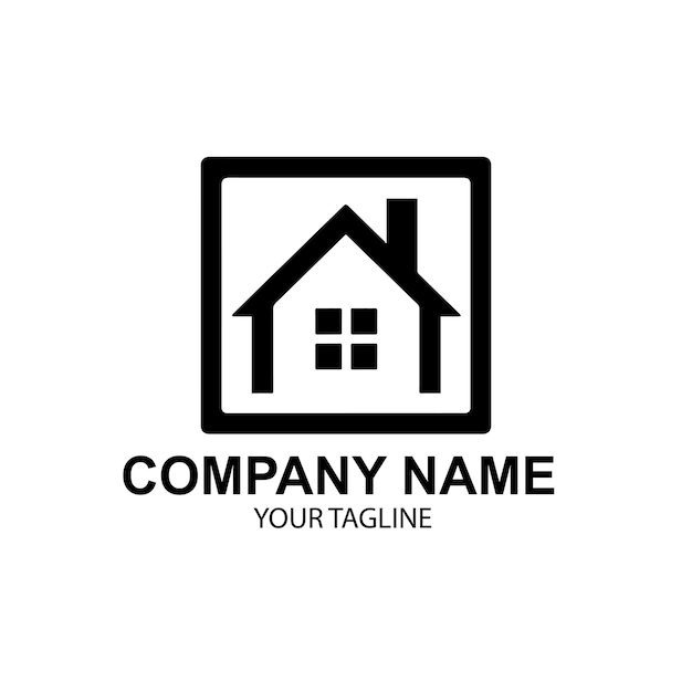diseño de logotipo de bienes raíces vectorial