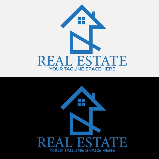 Diseño de logotipo de bienes raíces vectoriales