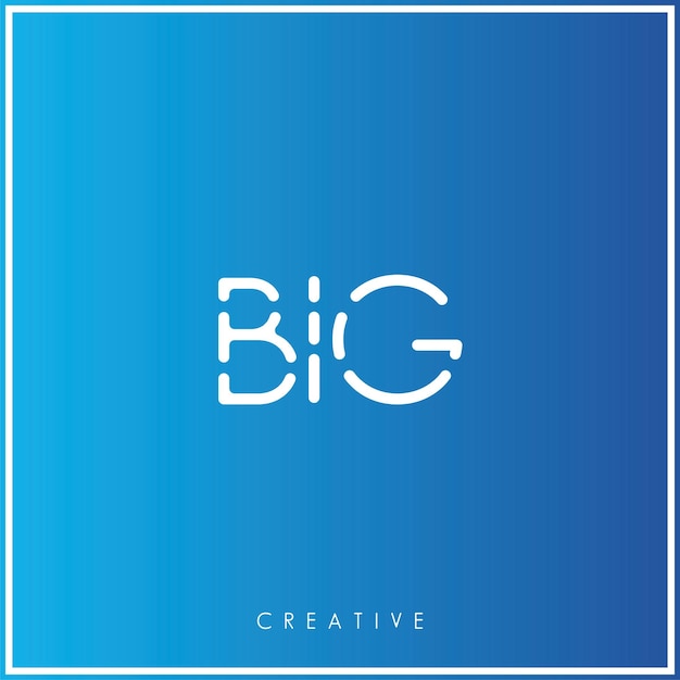 Diseño de logotipo de BIG Creative Vector Latter Diseño de Logotipo de Minimal Latter Logo Vector Premium Ilustración Monograma