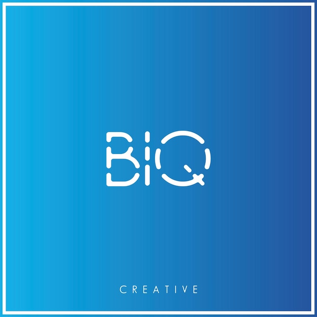 El diseño del logotipo de BIQ Creative Vector Latter Minimal Latter Logo Premium Vector Ilustración Monograma