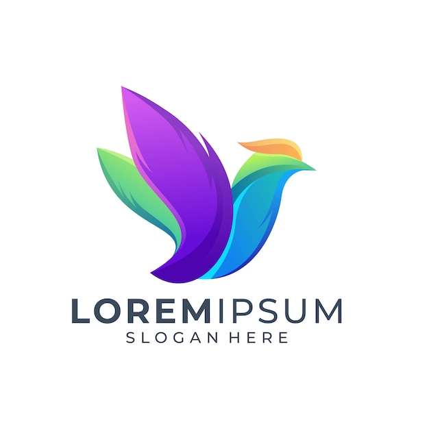 diseño de logotipo de bird colorfull