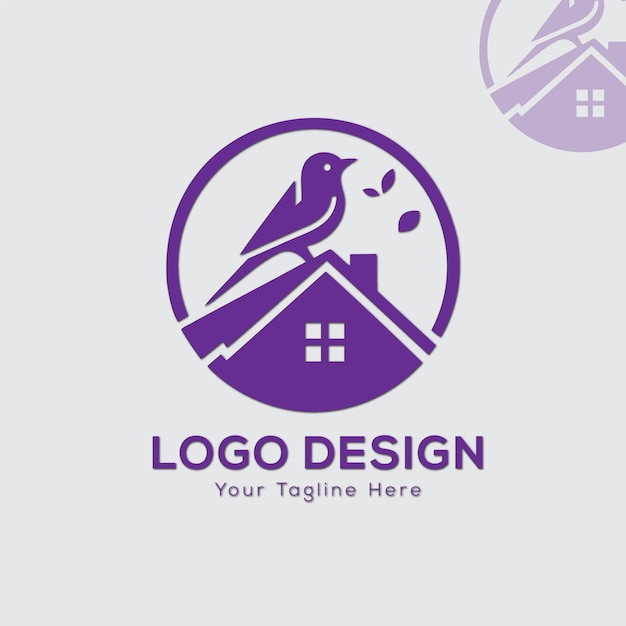 Vector diseño del logotipo de bird home