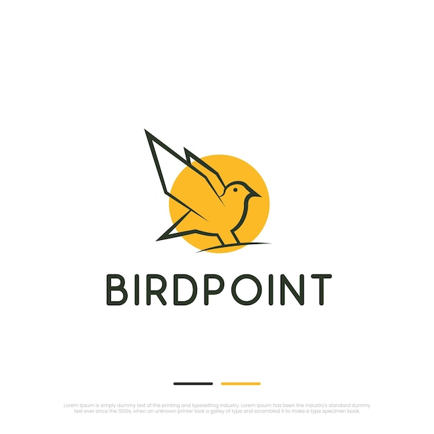 Diseño del logotipo de Bird Sun