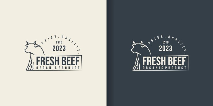 Diseño de logotipo de bistec abstracto adecuado para logotipo de ilustración de barbacoa
