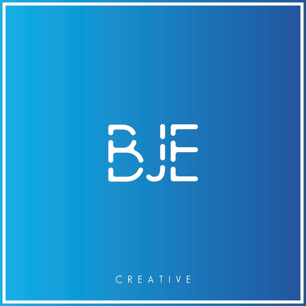 El diseño del logotipo de BJE Creative Vector Latter es mínimo, el logotipo de Latter Premium es monograma de ilustración vectorial.