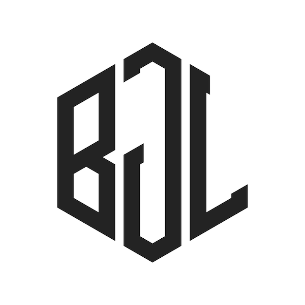 Diseño del logotipo de BJL Letra inicial BJL Monograma Logotipo con forma de hexágono