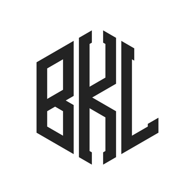 Diseño del logotipo de BKL Letra inicial BKL Monograma Logotipo con forma de hexágono