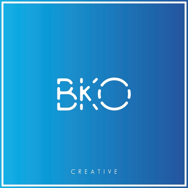 El diseño del logotipo de BKO Creative Vector Latter es mínimo, el logotipo de Latter Premium Vector Illustration es monograma.