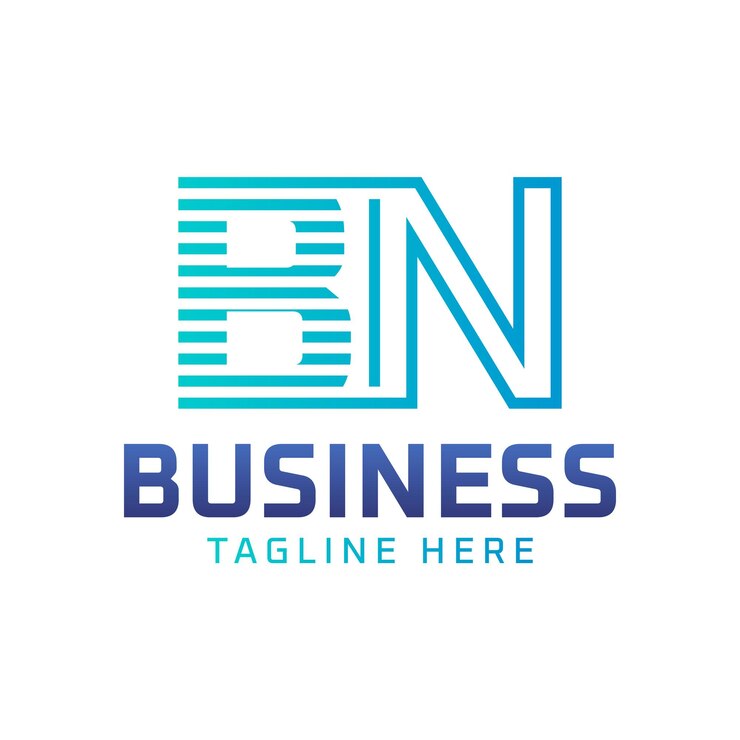 Vector diseño del logotipo bn letra moderna elegante logotipo bn para negocios