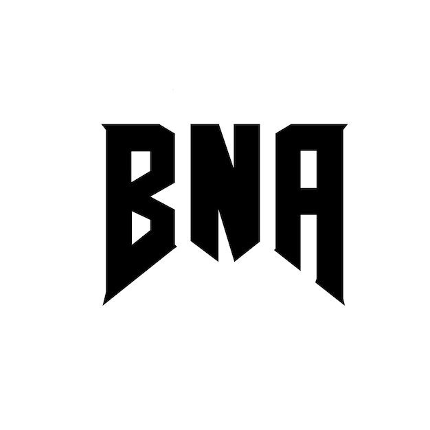 Diseño de logotipo de BNA para una empresa de tecnología BNA diseño de logotipo BNA combinación de colores blanco y negro BNA logo BNA vector BNA diseño BNA icono BNA alfabeto BNA tipografía diseño del logotipo