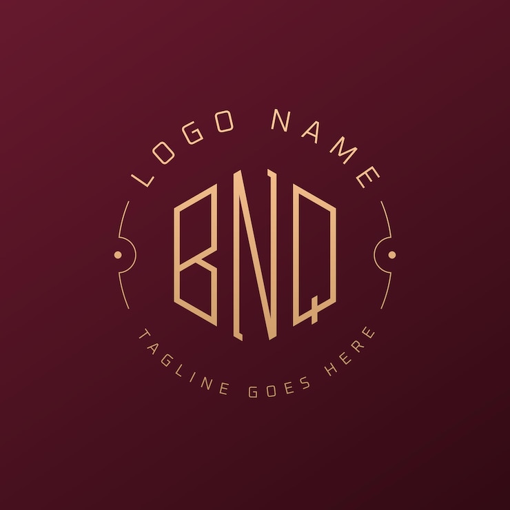 Vector diseño de logotipo bnq de lujo letra elegante bnq monograma logotipo minimalista poligono bnq template de diseño de logotipo