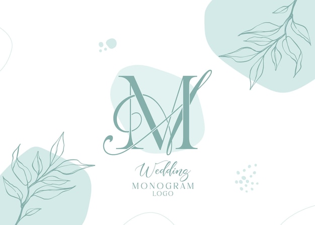 diseño de logotipo de boda monograma de boda ma am