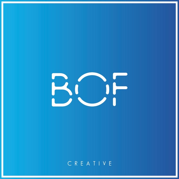 El diseño del logotipo de BOF Creative Vector Latter Minimal Latter Logo Premium Vector Ilustración Monograma