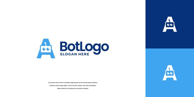 Diseño del logotipo del bot con el vector de íconos de las iniciales de las letras