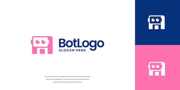 Diseño del logotipo del bot con el vector de íconos de las iniciales de las letras