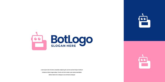 Diseño del logotipo del bot con el vector de íconos de las iniciales de las letras