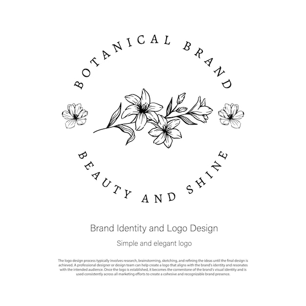 diseño de logotipo botánico para la identidad de la marca