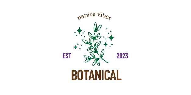 diseño de logotipo botánico para la marca o idea de naturaleza
