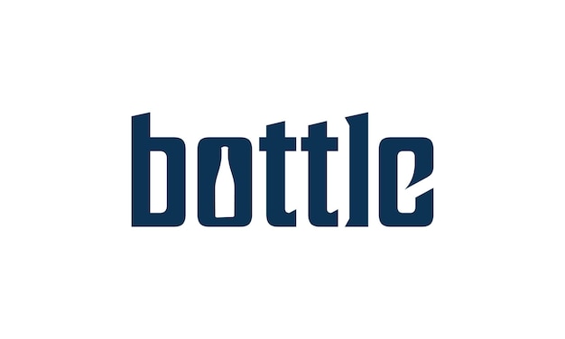 Diseño de logotipo de botella de espacio negativo