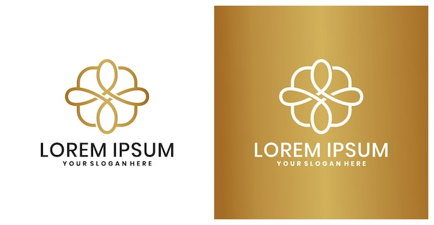 Diseño del logotipo de la boutique de flores con un elegante estilo minimalista y de líneas simples