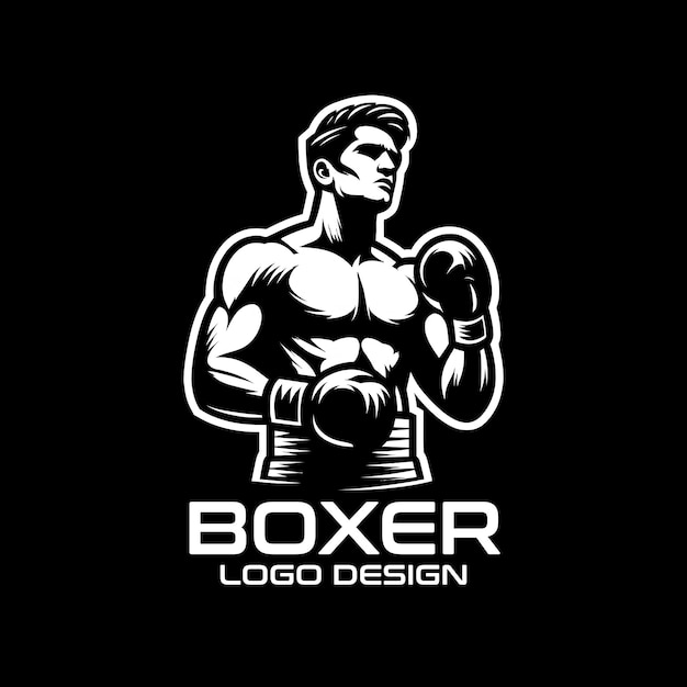 Diseño del logotipo de Boxer Vector