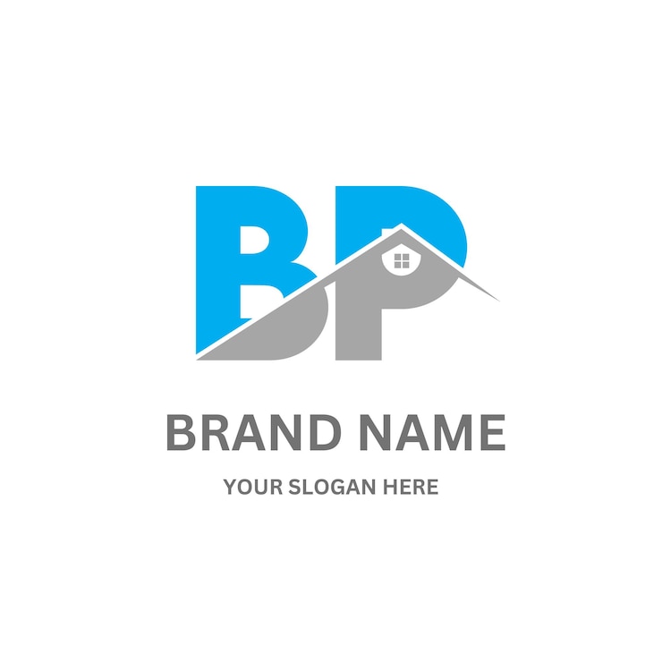 Vector diseño del logotipo de bp con la letra bp201