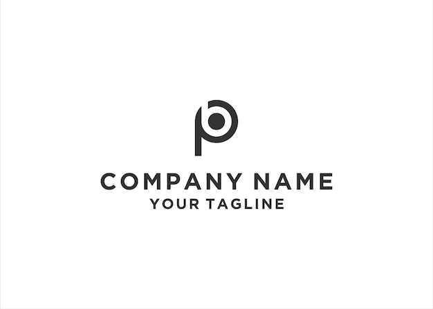 Diseño de logotipo BP PB con letra creativa y minimalista, monograma PB BP