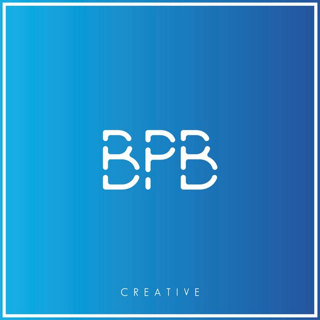 El diseño del logotipo de BPB Creative Vector Latter Minimal Latter Logo Premium Vector Ilustración Monograma