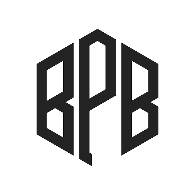 Diseño del logotipo de BPB Letra inicial BPB Monograma Logotipo con forma de hexágono