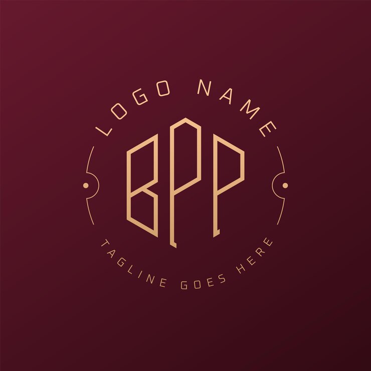 Vector diseño de logotipo de bpp de lujo letra elegante bpp monograma logotipo minimalista poligono bpp template de diseño de logotipo