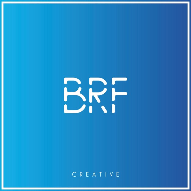 El diseño del logotipo de BRF Creative Vector Latter Minimal Latter Logo Premium Vector Ilustración Monograma