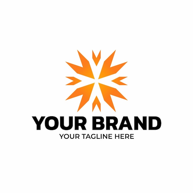 El diseño del logotipo de Bright Orange Starburst.