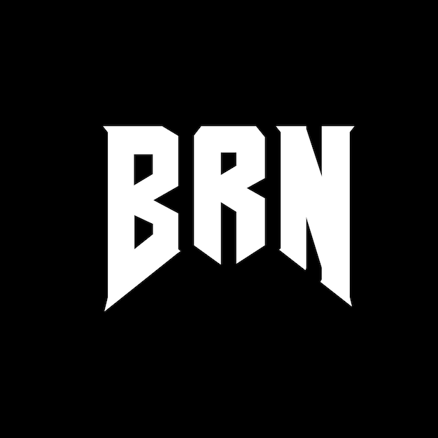 Diseño de logotipo BRN para una empresa de tecnología Diseño de Logotipo BRN Combinación de colores blanco y negro Logo BRN Vector BRN Diseño del icono BRN Alfabeto BRN Tipografía Diseño del logotipo