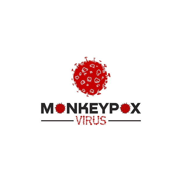 Diseño del logotipo del brote pandémico del virus de la viruela del mono El logotipo del virus MPXV de la varicela del mono