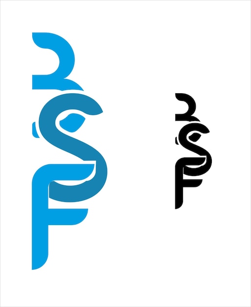 diseño de logotipo bsf. diseño de logotipo vectorial de letras bsf. Logos de letras en tonos azules