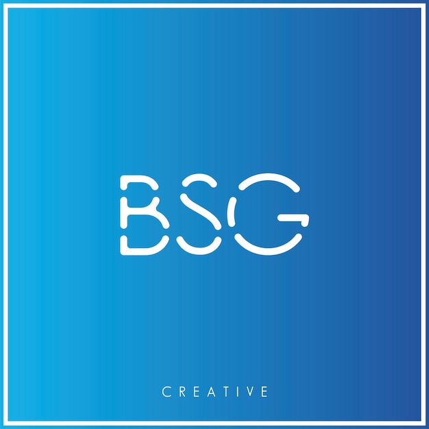 El diseño del logotipo de BSG Creative Vector Latter es mínimo, el logotipo de Latter Premium es monograma de ilustración vectorial.
