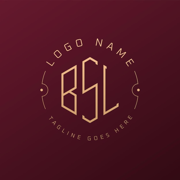 Diseño de logotipo de BSL de lujo Letra elegante Monograma de BSL Logotipo minimalista Poligono Estampa de diseño de logotipo BSL