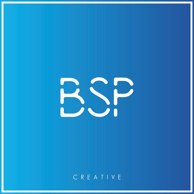 El diseño del logotipo de BSP Creative Vector Latter Minimal Latter Logo Premium Vector Ilustración Monograma