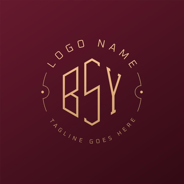 Diseño de logotipo de BSY de lujo Letra elegante BSY Monograma Logotipo minimalista Poligono plantilla de diseño de logotipo BSY