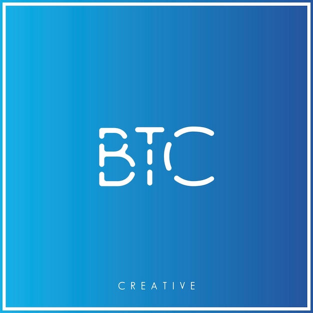 El diseño del logotipo de BTC Creative Vector Latter Minimal Latter Logo Premium Vector Ilustración Monograma