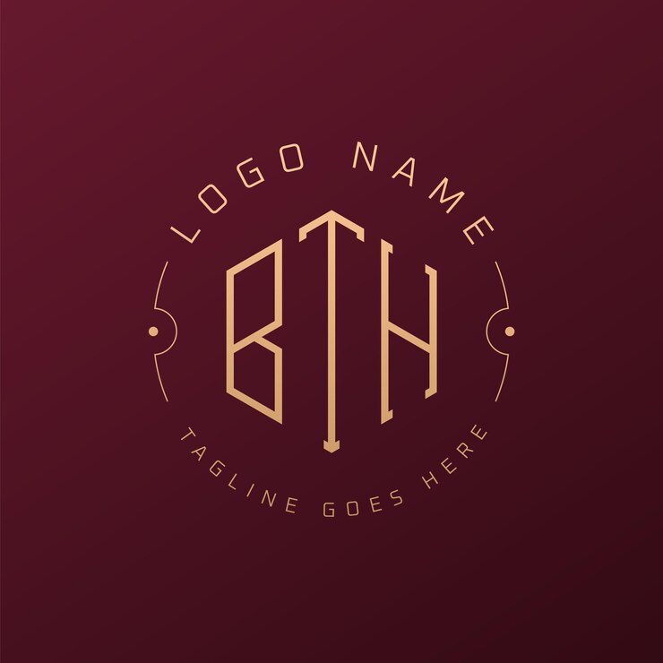Vector diseño de logotipo de bth de lujo letra elegante bth monograma logotipo minimalista poligono bth template de diseño de logotipo