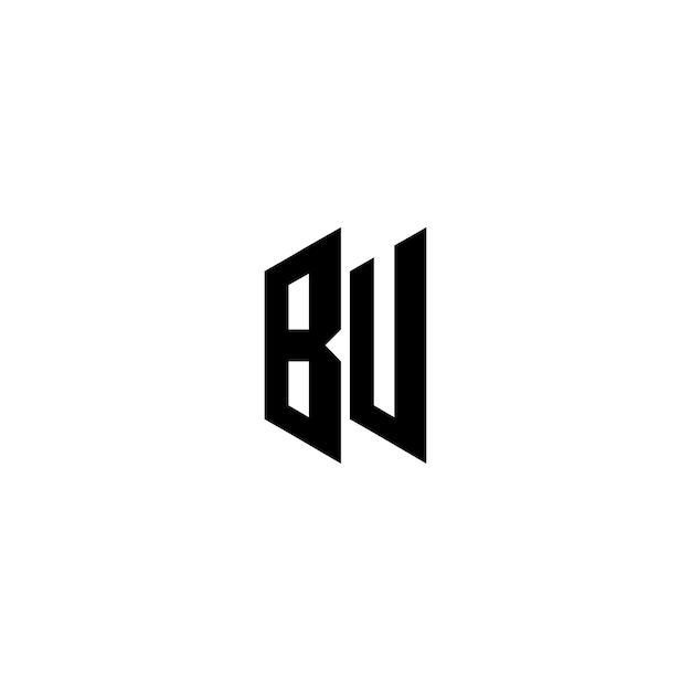 El diseño del logotipo de BU monograma letra texto nombre símbolo monocromo logotipo carácter alfabeto logotipo simple